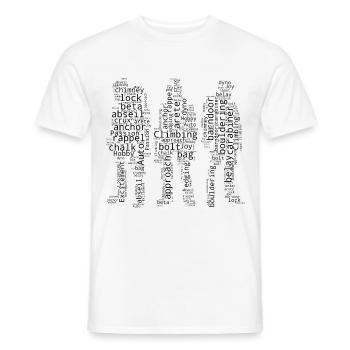 Bloc Grimpeur Femmes Escalade Hommes - T-shirt homme - blanc - Devant - AI Model Male 178 dark (178cm)