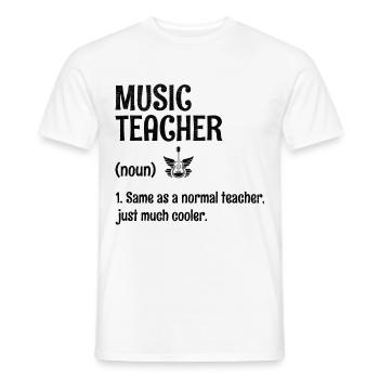 Professeur de musique identique à un professeur normal, juste beaucoup C - T-shirt homme - blanc - Devant - AI Model Male 178 dark (178cm)
