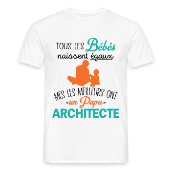 Die besten Babys haben einen Architekten-Vater - Männer T-Shirt - Weiß - Vorne - AI Model Male 178 dark (178cm)