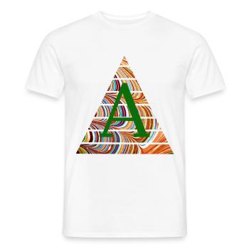 triangle e 56 a - Men's T-Shirt - white - Front - AI Model Male 178 dark (178cm)