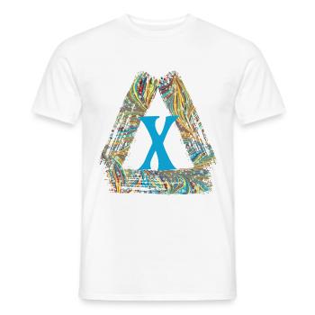 E 201 x - T-shirt homme - blanc - Devant - AI Model Male 178 dark (178cm)