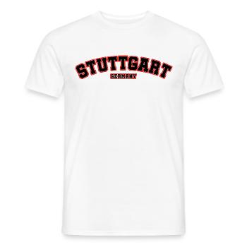 Stuttgart Allemagne Schwaben Stadt Team - T-shirt homme - blanc - Devant - AI Model Male 178 dark (178cm)