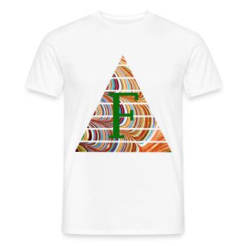 Triangle E 56 F - T-shirt homme - blanc - Devant - AI Model Male 178 dark (178cm)