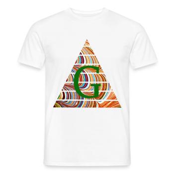 Triangle E 56 g - T-shirt homme - blanc - Devant - AI Model Male 178 dark (178cm)