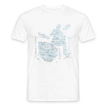 Kit de batterie percussionniste masculin - T-shirt homme - blanc - Devant - AI Model Male 178 dark (178cm)