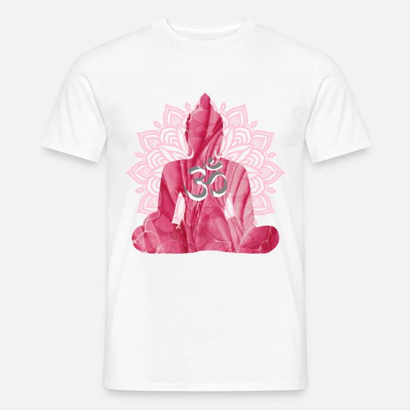 OM with Buddha E 229 - Men's T-shirt - white