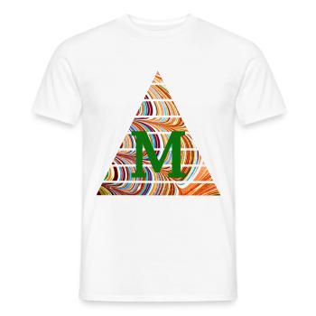 Dreieck E 56 m - T-shirt homme - blanc - Devant - AI Model Male 178 dark (178cm)