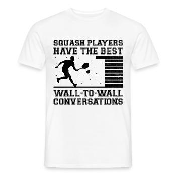 Squash Player Squash Tennis Player Raquetball Spor - Men's T-Shirt - white - Front - AI Model Male 178 dark (178cm)