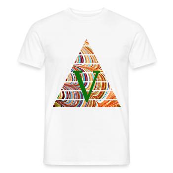 Triangle E 56 V - T-shirt homme - blanc - Devant - AI Model Male 178 dark (178cm)