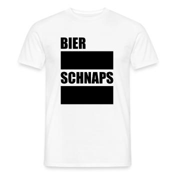 Bier Schnaps Kreide Alkohol Party - Männer T-Shirt - Weiß - Vorne - AI Model Male 178 dark (178cm)