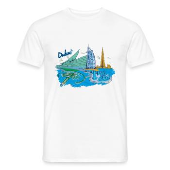 Dubai Holiday Travel - Men's T-Shirt - white - Front - AI Model Male 178 dark (178cm)
