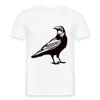 Raven Crow Bird - Men's T-Shirt - white - Front - AI Model Male 178 dark (178cm)
