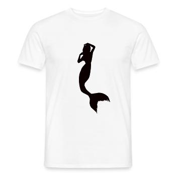 Sirène Silhouette Des créatures fabuleuses Histoire - T-shirt homme - blanc - Devant - AI Model Male 178 dark (178cm)
