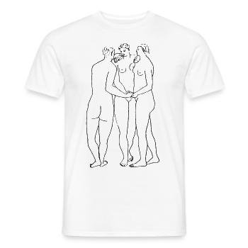 Picasso, Drei Akte, 1923 - Männer T-Shirt - Weiß - Vorne - AI Model Male 178 dark (178cm)