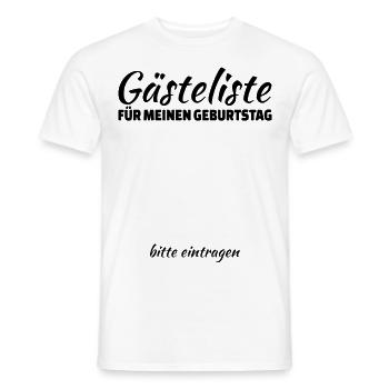 Gaesteliste Geburtstag Geschenk Feier Unterschrift - Männer T-Shirt - Weiß - Vorne - AI Model Male 178 dark (178cm)