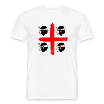 Sardinien Sommer 2020 offizielles Shirt Sardinien - Männer T-Shirt - Weiß - Vorne - AI Model Male 178 dark (178cm)