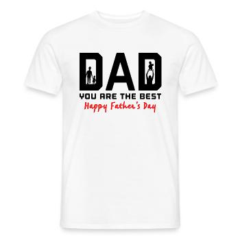 Father's Day, Father's Day, Father's Day, Father's - Men's T-Shirt - white - Front - AI Model Male 178 dark (178cm)