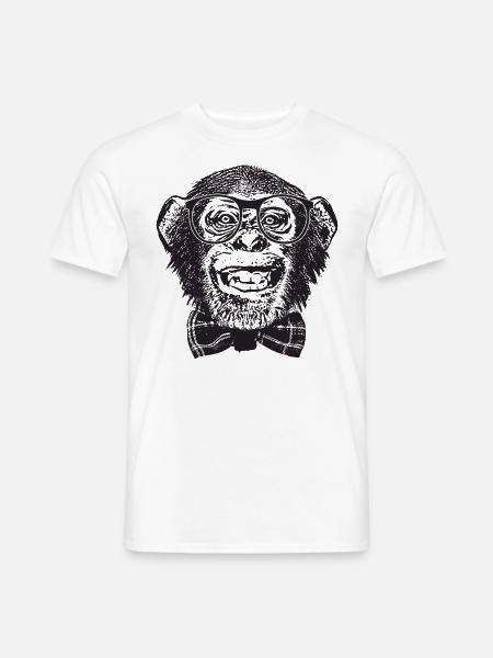 Monkey Nerd - Men's T-Shirt - white