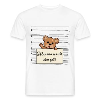 Bär lustiger Spruch humor Gefängnisbild - Männer T-Shirt - Weiß - Vorne - AI Model Male 178 dark (178cm)