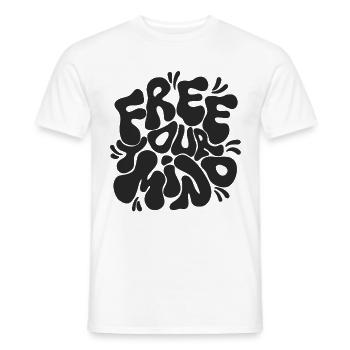 Libérez votre - T-shirt homme - blanc - Devant - AI Model Male 178 dark (178cm)