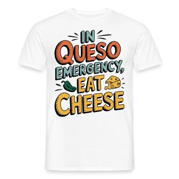 À Queso Emergency Manger du fromage Funny Food Lover - T-shirt homme - blanc - Devant - AI Model Male 178 dark (178cm)