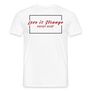 L’amour est étrange - T-shirt homme - blanc - Devant - AI Model Male 178 dark (178cm)