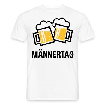 Männertag (Bier Prosit Bayrische Bierkrüge / 2C) - Männer T-Shirt - Weiß - Vorne - AI Model Male 178 dark (178cm)