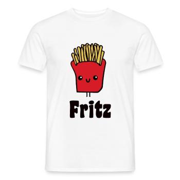 Fries Fritz - Men's T-Shirt - white - Front - AI Model Male 178 dark (178cm)