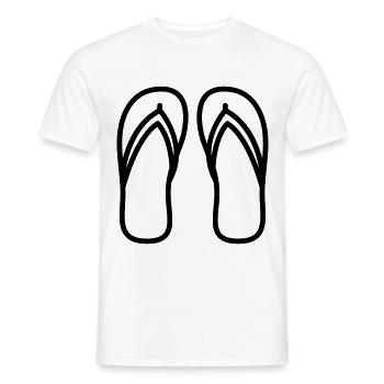 Badelatschen icon - Männer T-Shirt - Weiß - Vorne - AI Model Male 178 dark (178cm)