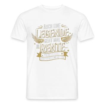 Même une légende prend sa retraite - T-shirt homme - blanc - Devant - AI Model Male 178 dark (178cm)