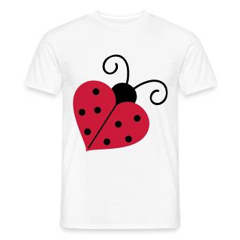 Marienkäfer Herz - Männer T-Shirt - Weiß - Vorne - AI Model Male 178 dark (178cm)