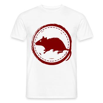 Ratto - Roditore - T-shirt uomo - bianco - Fronte - AI Model Male 178 dark (178cm)