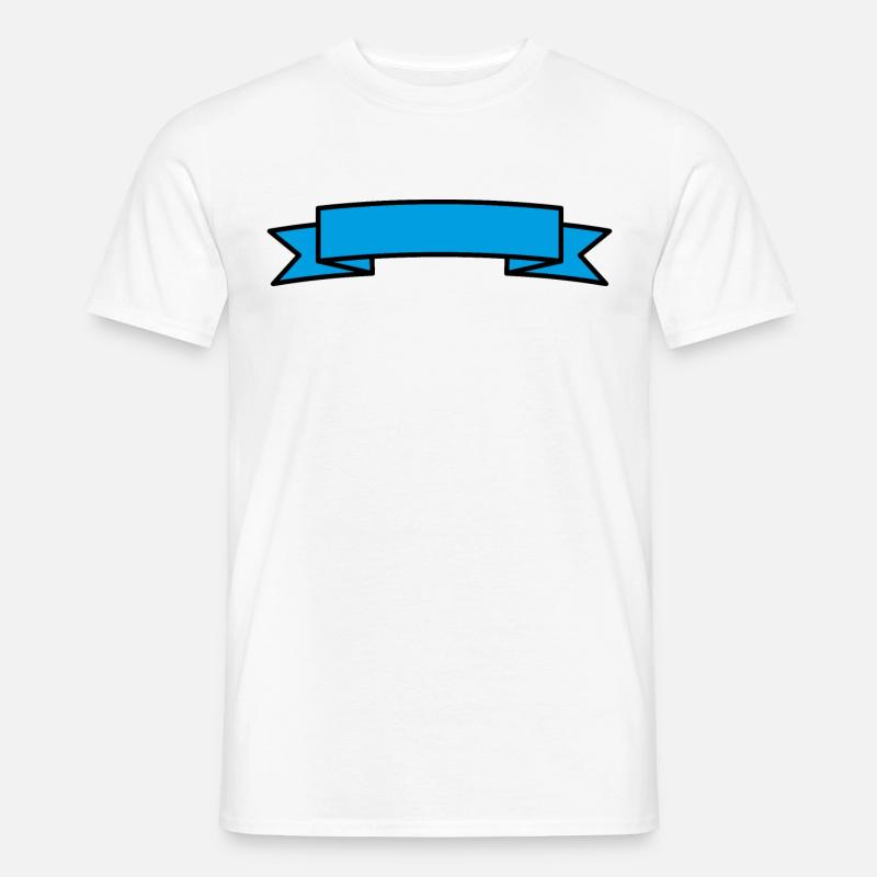 Banner - Text Einfügen - Männer T-Shirt - Weiß