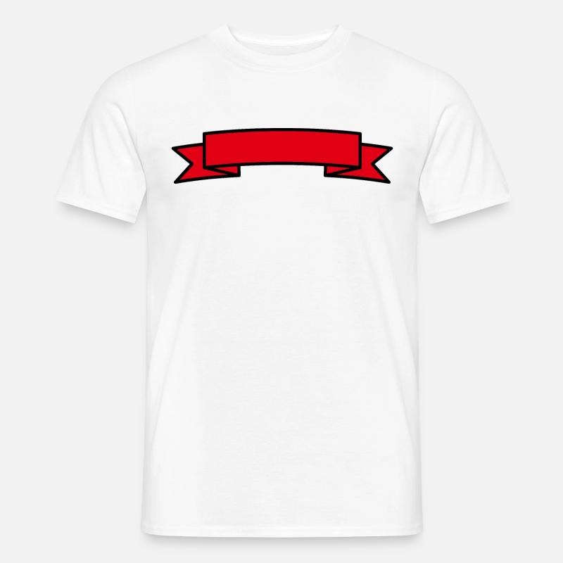 Banner - Text Einfügen - Männer T-Shirt - Weiß