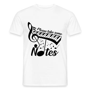 Piano - Männer T-Shirt - Weiß - Vorne - AI Model Male 178 dark (178cm)