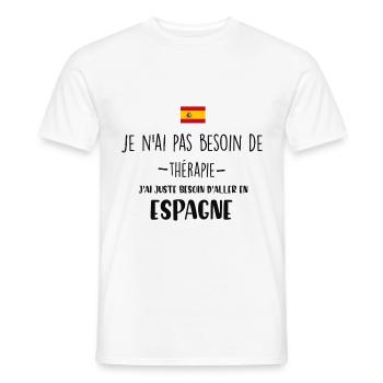 ESPAGNE - T-shirt homme - blanc - Devant - AI Model Male 178 dark (178cm)