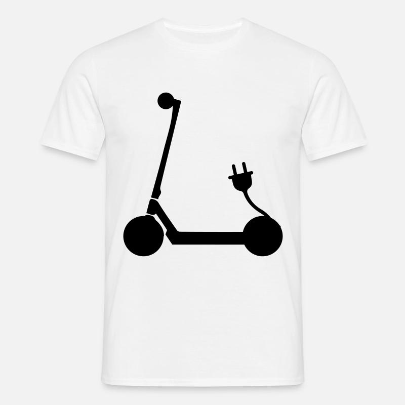 E-roller Icon - Männer T-Shirt - Weiß