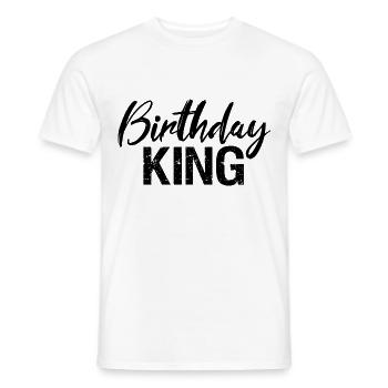 Birthday King König Geburtstag - Männer T-Shirt - Weiß - Vorne - AI Model Male 178 dark (178cm)