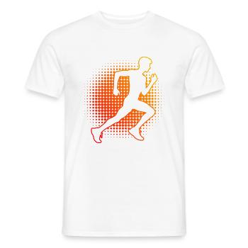 Women's Race Jogging Running Fitness Running - Men's T-Shirt - white - Front - AI Model Male 178 dark (178cm)