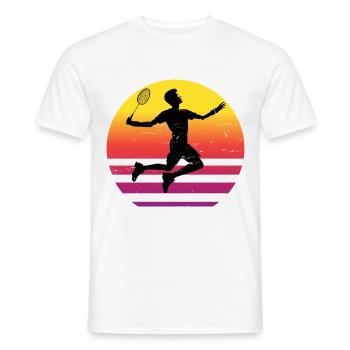 Badminton Women Badminton Players Squash Badminton - Men's T-Shirt - white - Front - AI Model Male 178 dark (178cm)