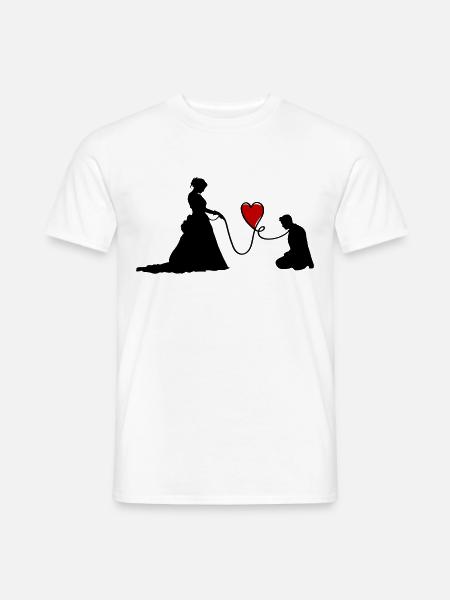 Hochzeit Paar Brautpaar Lustig - Männer T-Shirt - Weiß