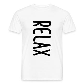 RELAX - Men's T-Shirt - white - Front - AI Model Male 178 dark (178cm)