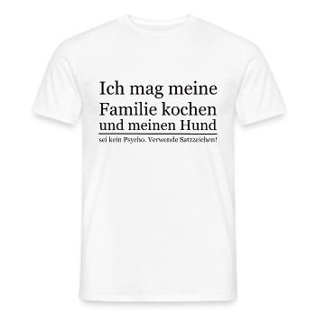 Lehrer Deutsch Spruch Satzzeichen lustig Geschenk - Männer T-Shirt - Weiß - Vorne - AI Model Male 178 dark (178cm)