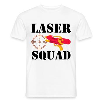 Squad Graphic Lasertag Player Lasertag Phaser Lase - Männer T-Shirt - Weiß - Vorne - AI Model Male 178 dark (178cm)