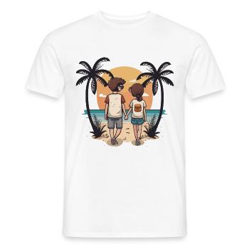 Romantic Getaway - Men's T-Shirt - white - Front - AI Model Male 178 dark (178cm)