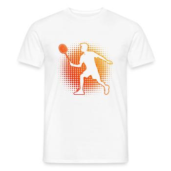 Men's Women's Badminton Players Squash Badminton - Men's T-Shirt - white - Front - AI Model Male 178 dark (178cm)