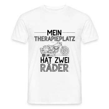 Therapieplatz hat zwei Räder - Biker - Männer T-Shirt - Weiß - Vorne - AI Model Male 178 dark (178cm)