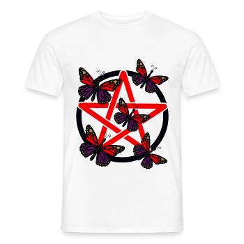 Pentagrammes vaudou sorcières - T-shirt homme - blanc - Devant - AI Model Male 178 dark (178cm)
