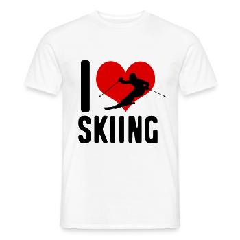 Ski Skiurlaub Liebe Schwarz - Männer T-Shirt - Weiß - Vorne - AI Model Male 178 dark (178cm)