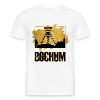Bochum Deutschland Stadt Skyline Heimat Liebe Gold - Männer T-Shirt - Weiß - Vorne - AI Model Male 178 dark (178cm)